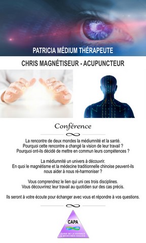 Conférence Patricia Médium et Chris Magnétiseur