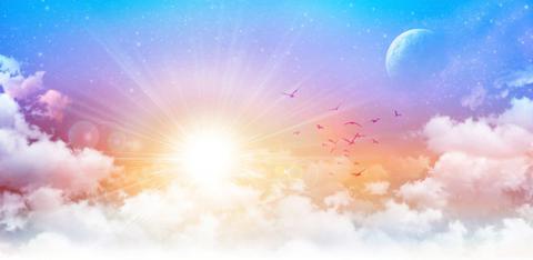 Un ciel lumineux, illustration du blog Patricia Médium
